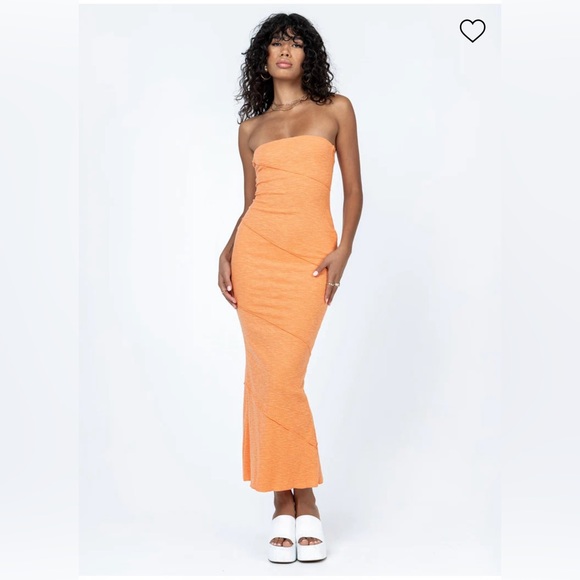Princess Polly Oscar Midi Dress Orange - Picture 1 of 7